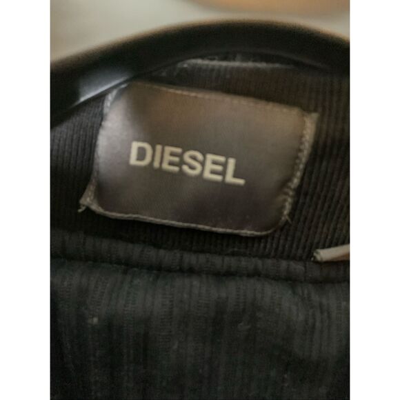 Diesel utility jacket 100% cotton black men's size large - Picture 3 of 5